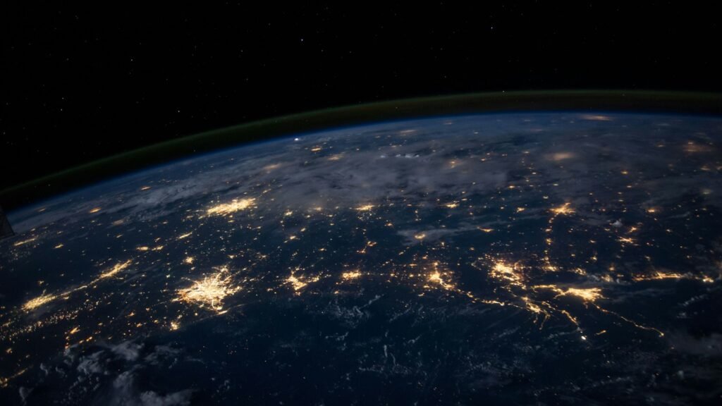 The Earth at night seen from orbit